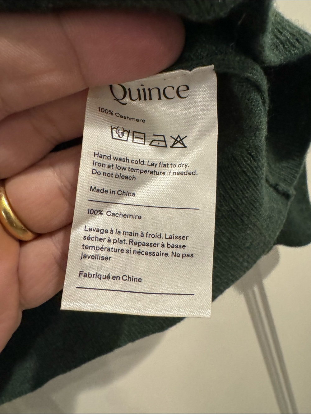 Quince Women's Forest Green Crewneck Sweater - Picture 3 of 6